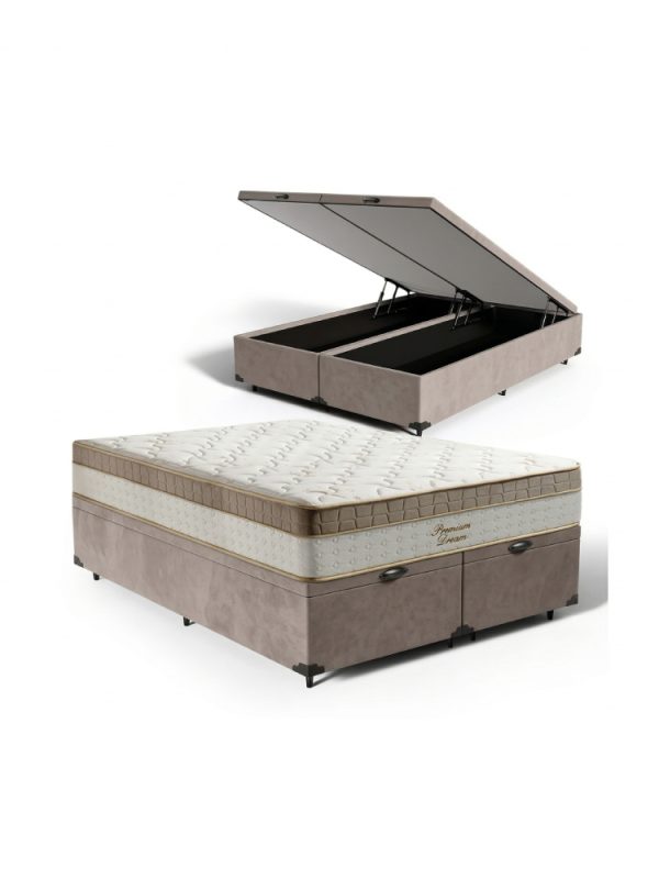 Cama Box Baú + Colchão Anjos De Molas