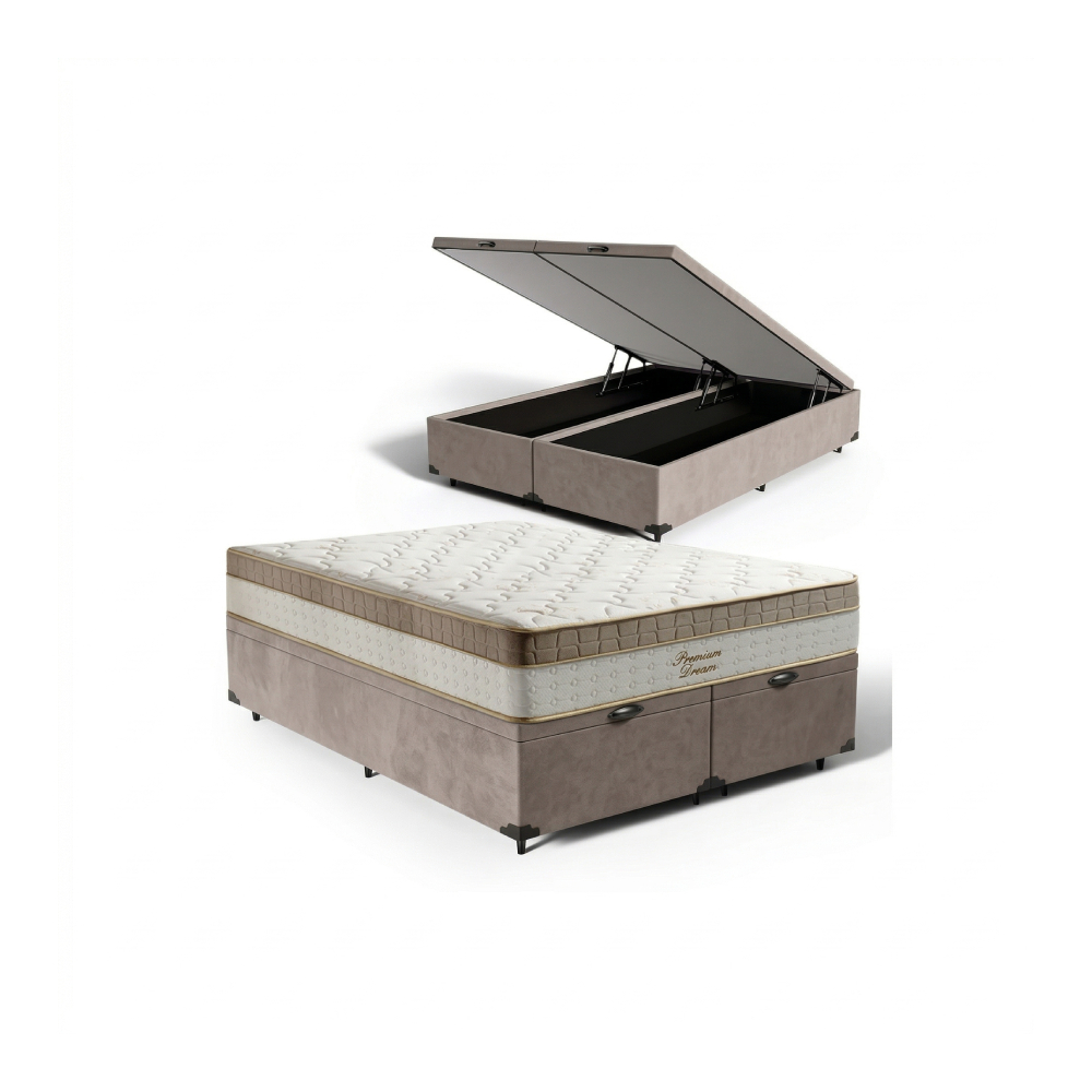 Cama Box Baú + Colchão Anjos De Molas